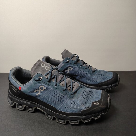 On Running Cloud Mens Size 10 Cloudventure Shoes Shadow Rock Blue Black - Picture 1 of 12